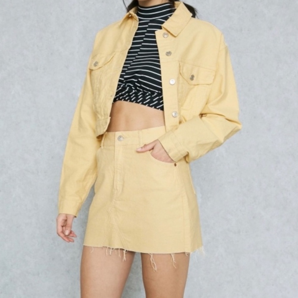 Yellow Denim Skirt